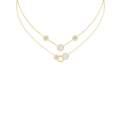 Soft Circular Motifs Diamond Necklace