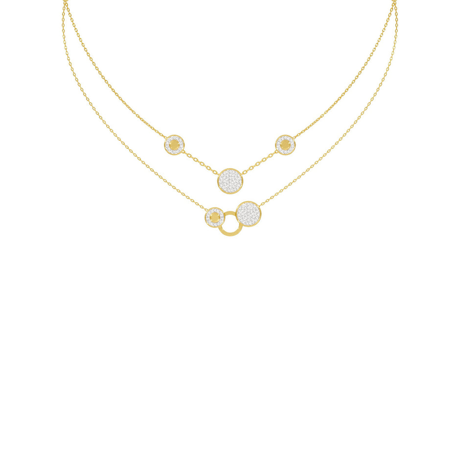 Soft Circular Motifs Diamond Necklace
