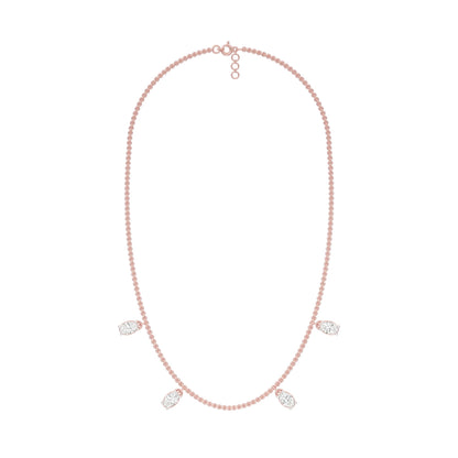 The Oval Kiss Diamond Necklace 18 KT / Rose Gold