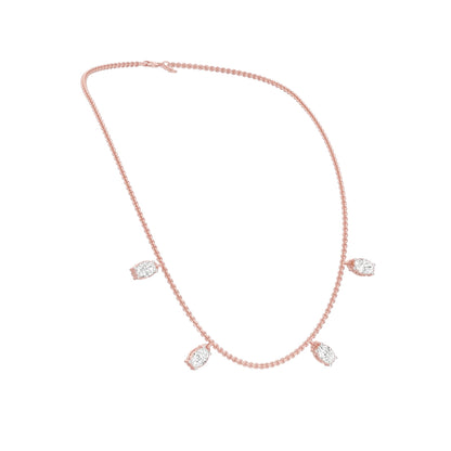 The Oval Kiss Diamond Necklace 18 KT / Rose Gold