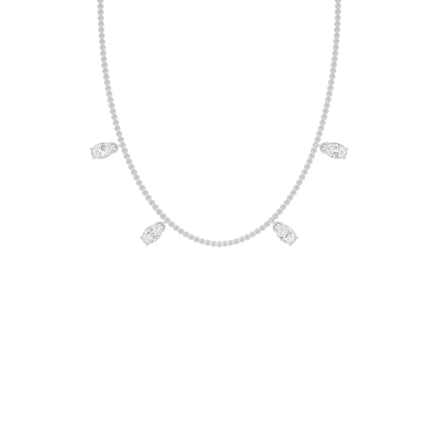 The Oval Kiss Diamond Necklace