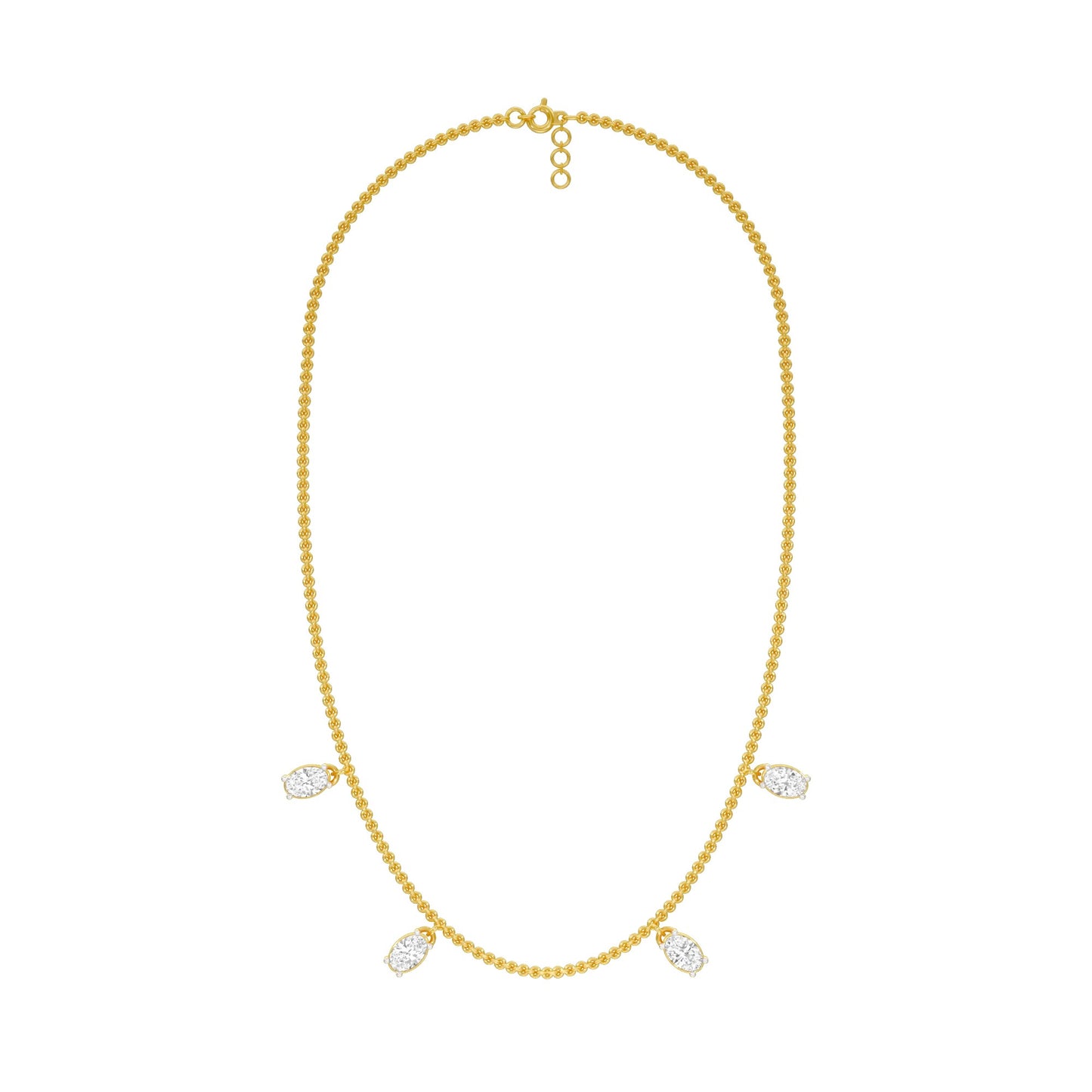 The Oval Kiss Diamond Necklace 18 KT / Yellow Gold