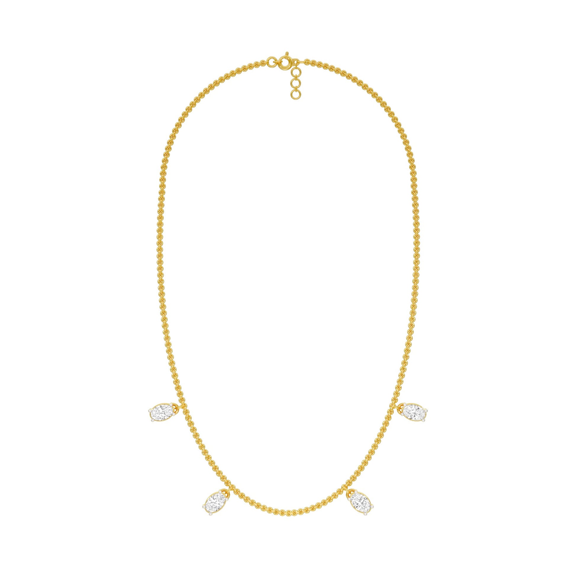 The Oval Kiss Diamond Necklace 18 KT / Yellow Gold