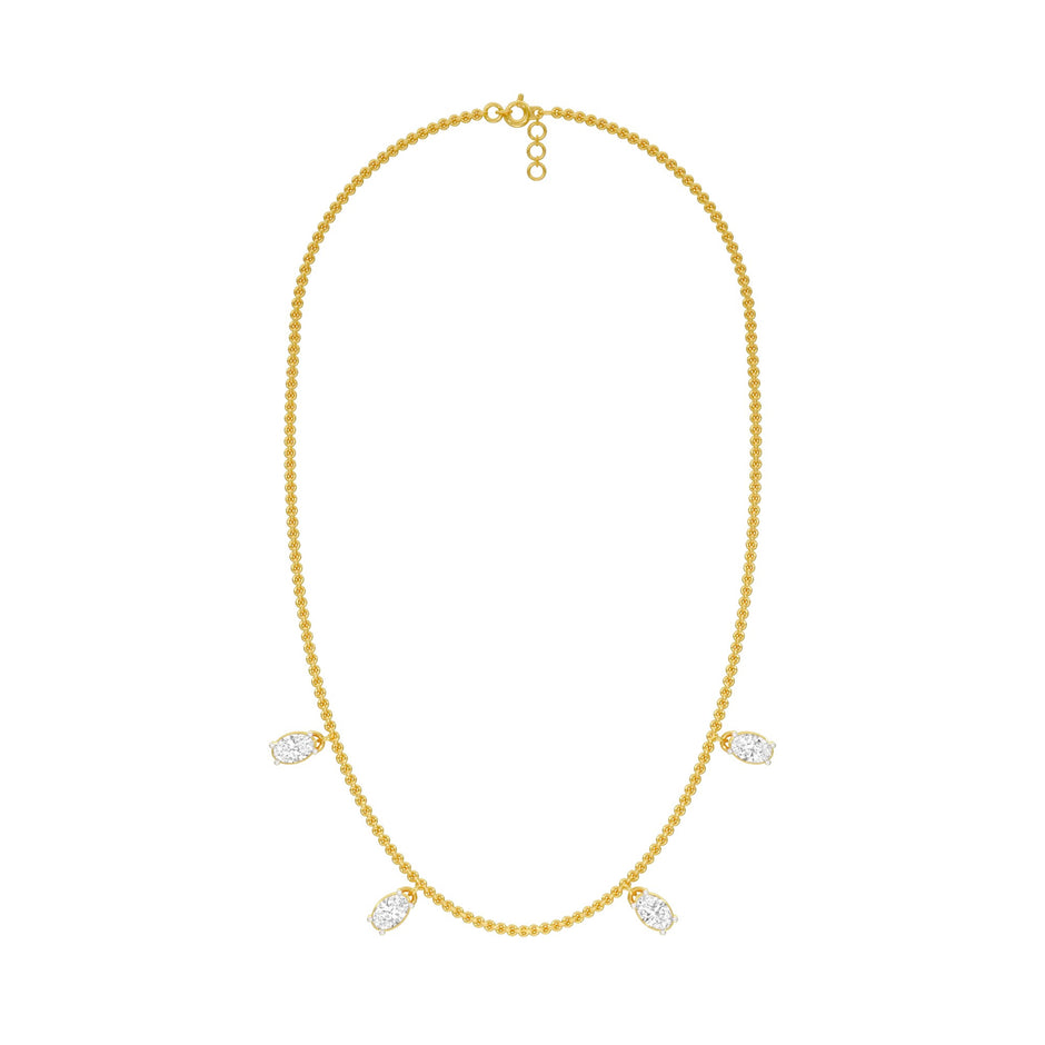 The Oval Kiss Diamond Necklace 18 KT / Yellow Gold