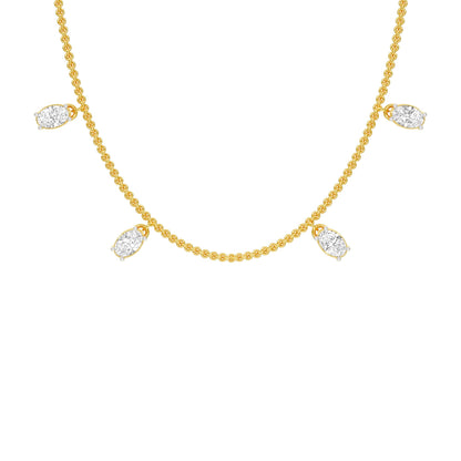 The Oval Kiss Diamond Necklace 18 KT / Yellow Gold