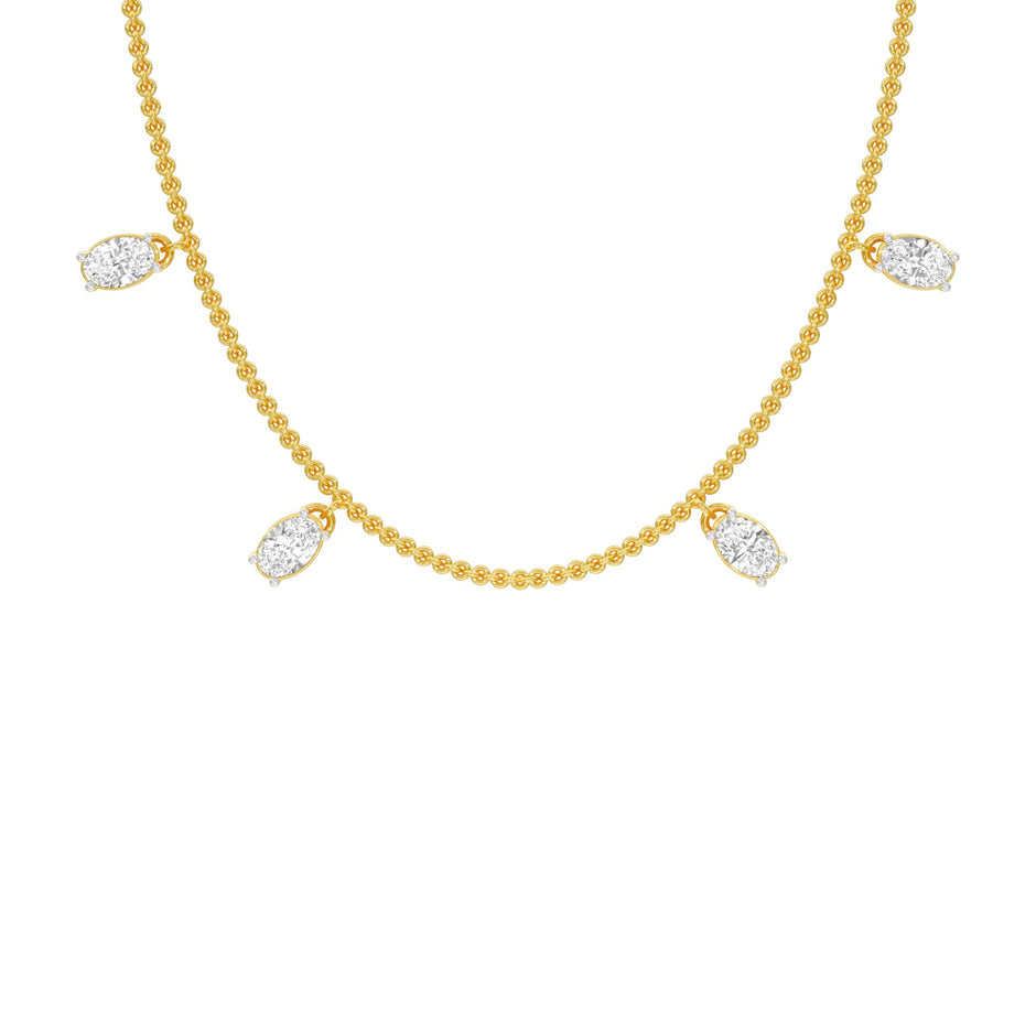 The Oval Kiss Diamond Necklace 18 KT / Yellow Gold