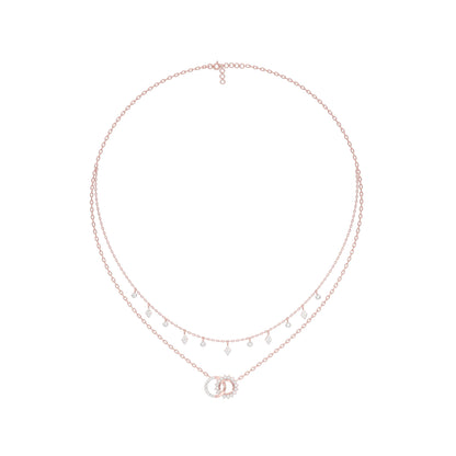 Double Layered Infinity Diamond Necklace