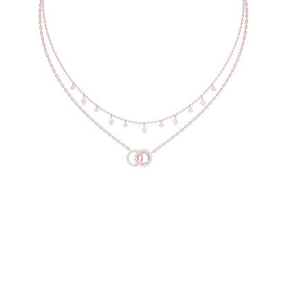 Double Layered Infinity Diamond Necklace