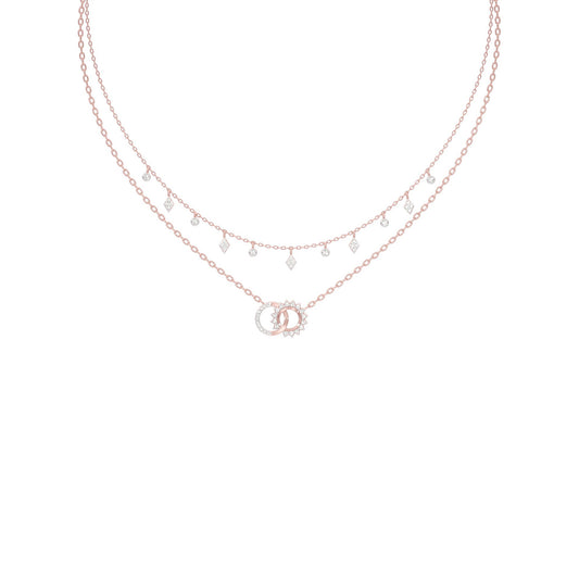 Double Layered Infinity Diamond Necklace
