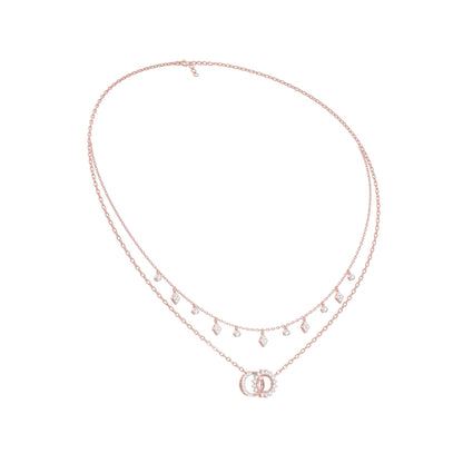 Double Layered Infinity Diamond Necklace
