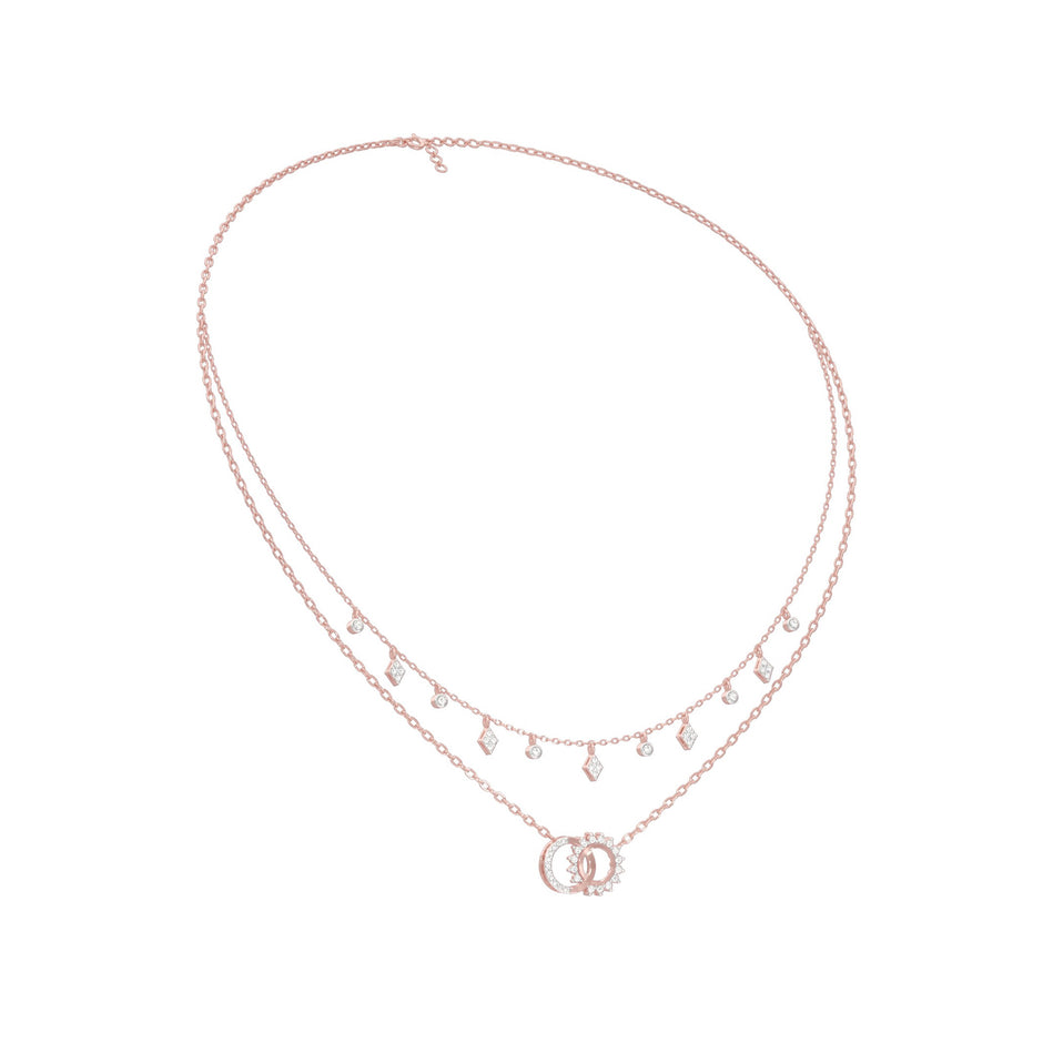 Double Layered Infinity Diamond Necklace