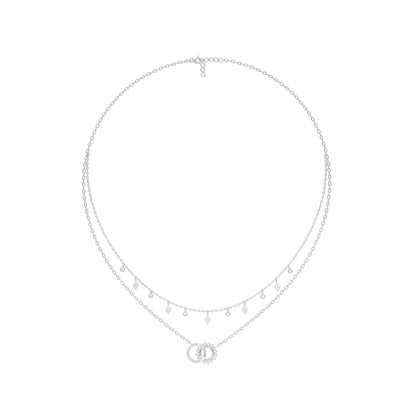 Double Layered Infinity Diamond Necklace