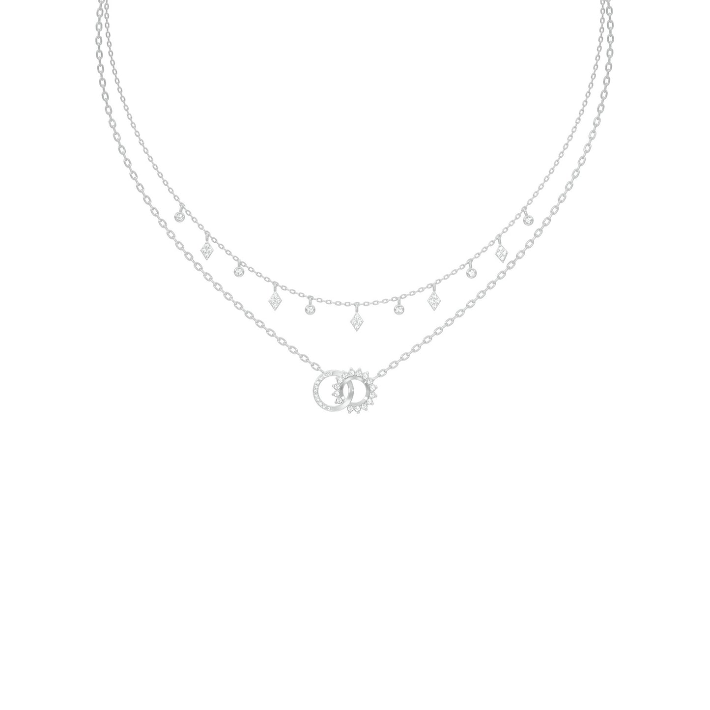 Double Layered Infinity Diamond Necklace