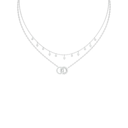 Double Layered Infinity Diamond Necklace