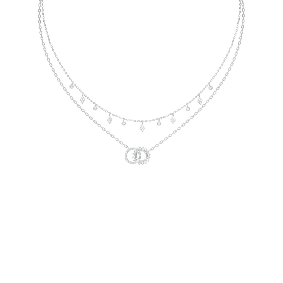 Double Layered Infinity Diamond Necklace