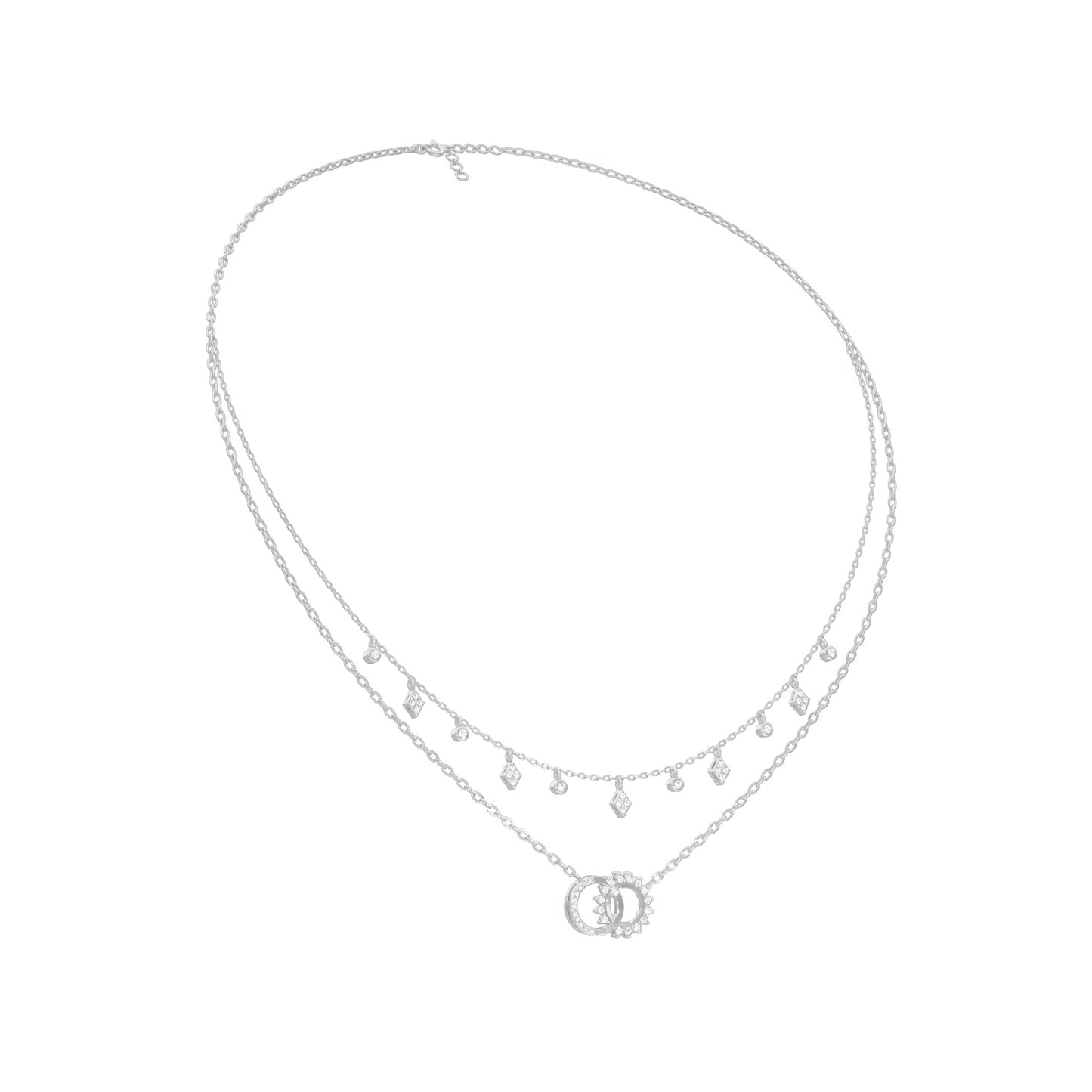 Double Layered Infinity Diamond Necklace