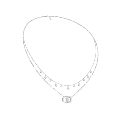 Double Layered Infinity Diamond Necklace