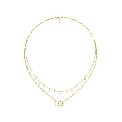 Double Layered Infinity Diamond Necklace