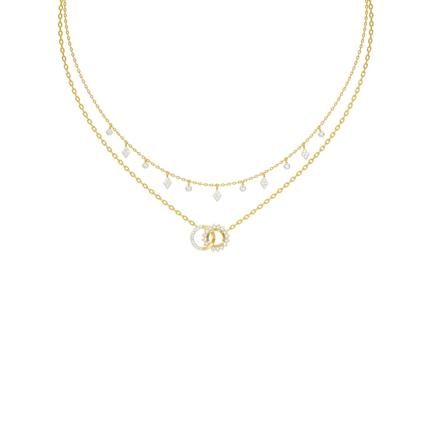 Double Layered Infinity Diamond Necklace
