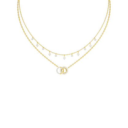 Double Layered Infinity Diamond Necklace