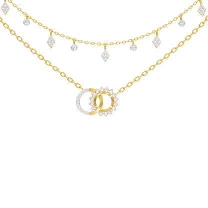 Double Layered Infinity Diamond Necklace