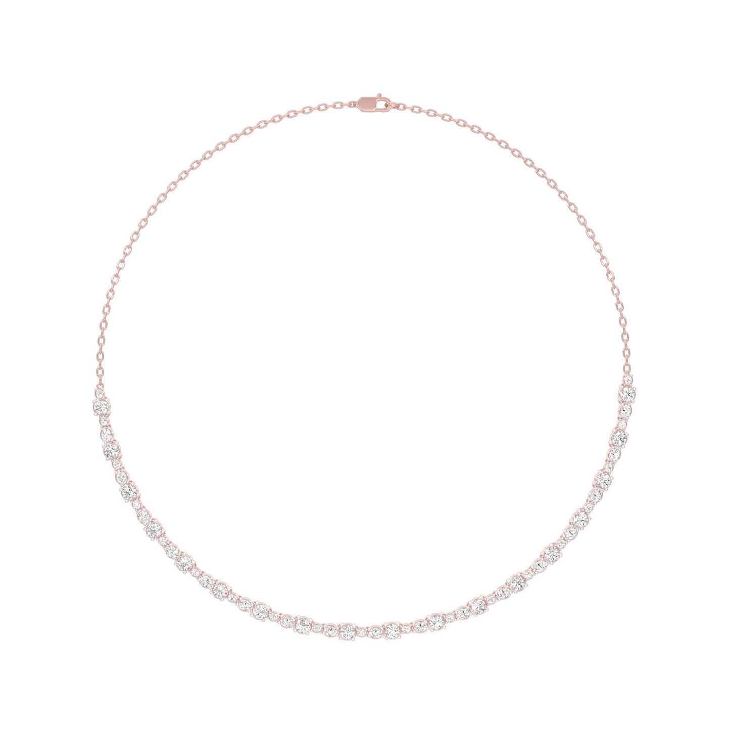 Gradiant Diamond Collar Necklace