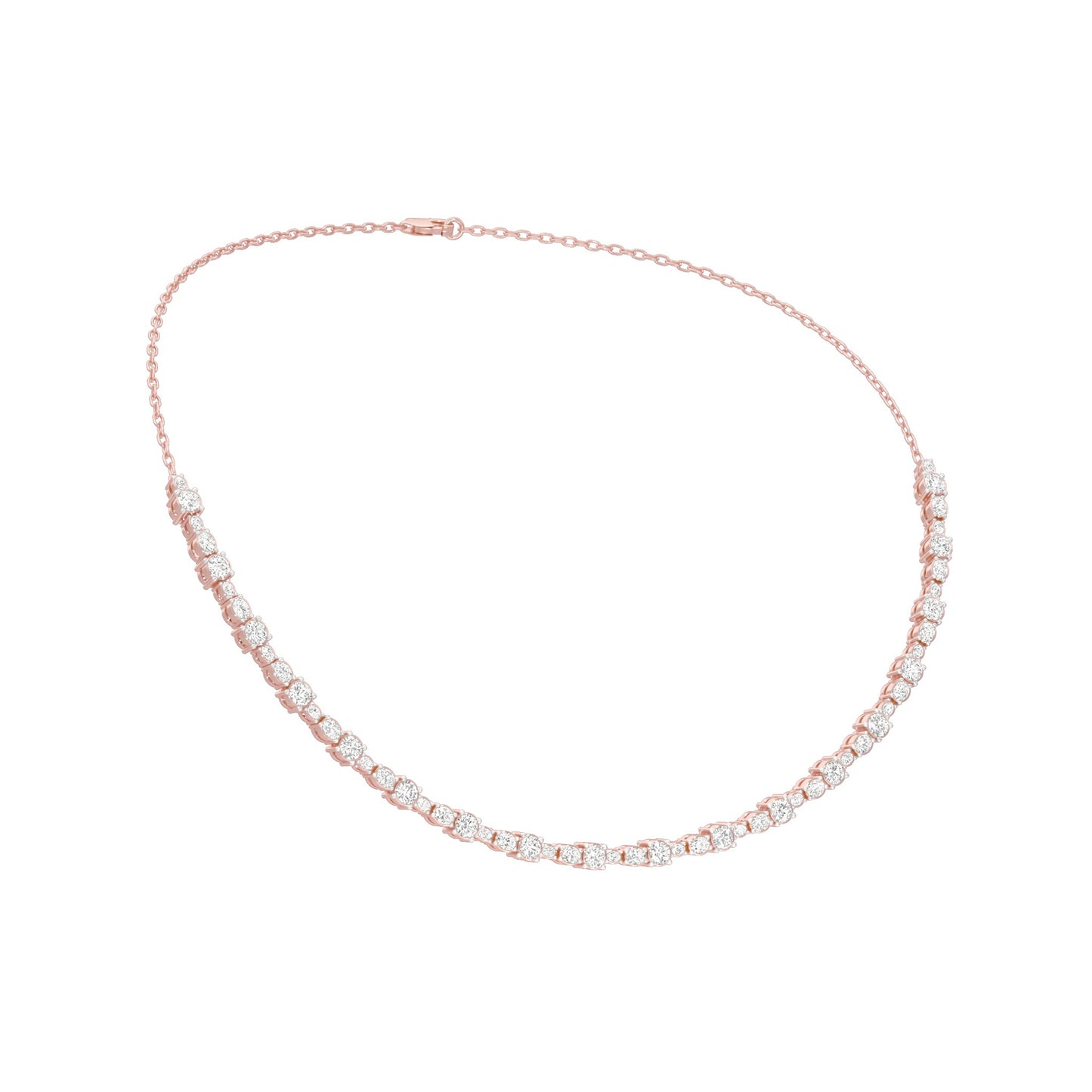 Gradiant Diamond Collar Necklace
