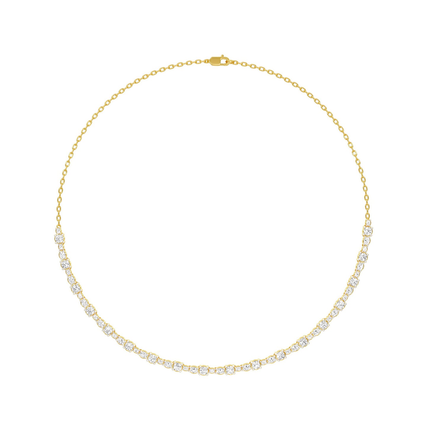 Gradiant Diamond Collar Necklace