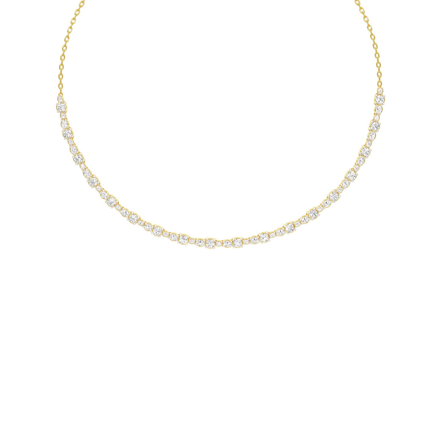 Gradiant Diamond Collar Necklace