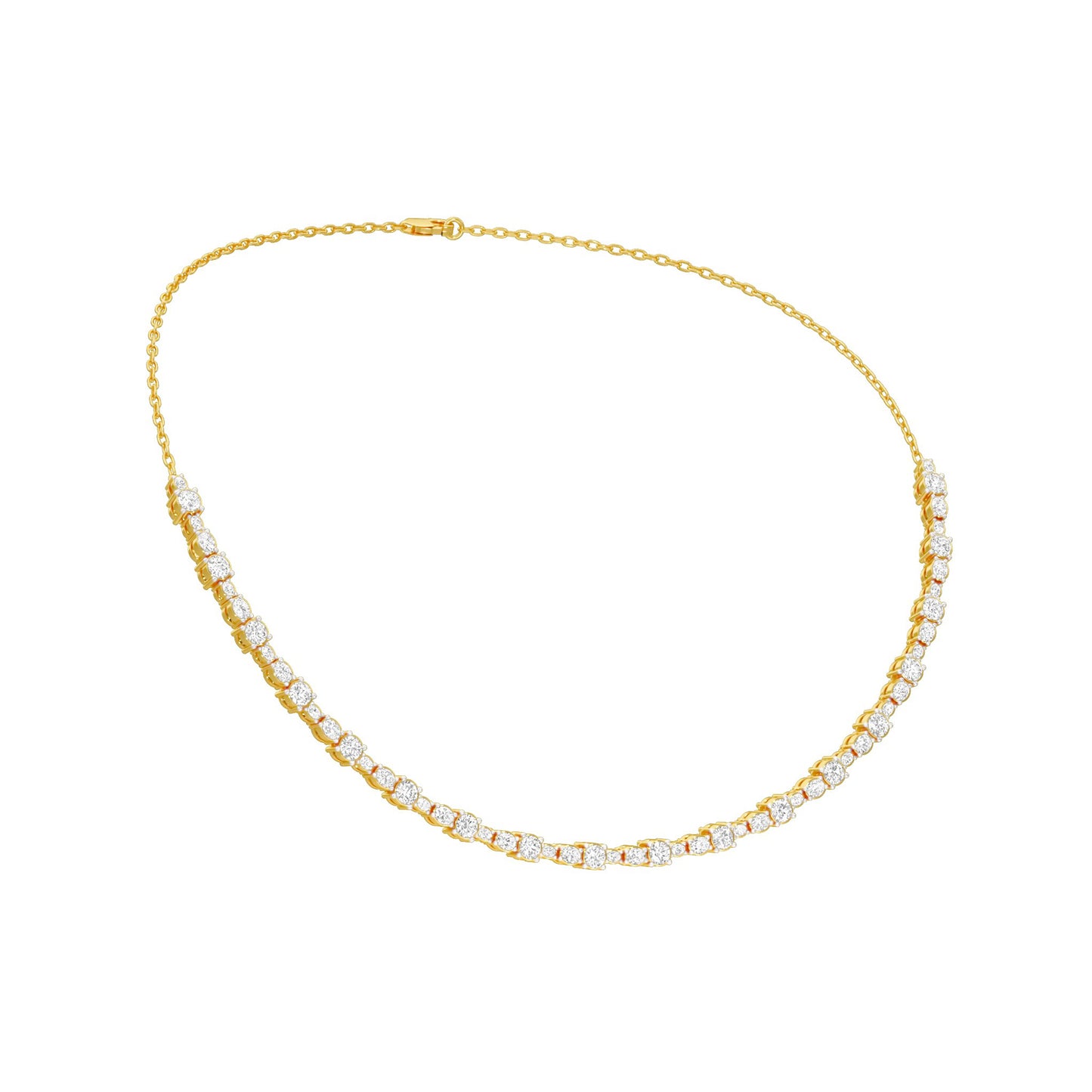 Gradiant Diamond Collar Necklace