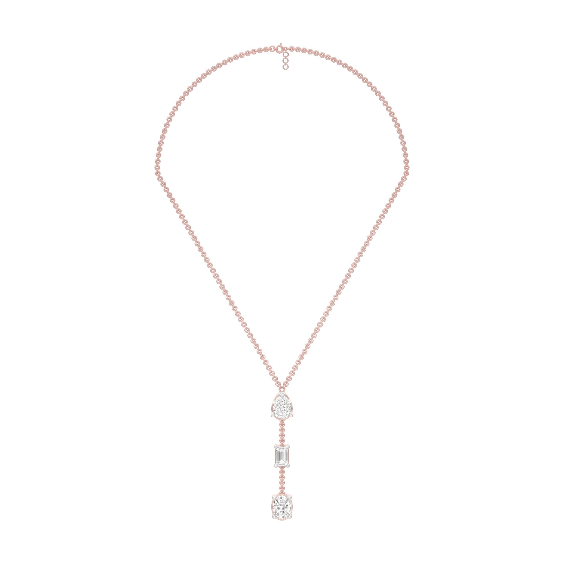 Modern Empress Diamond Necklace 18 KT / Rose Gold