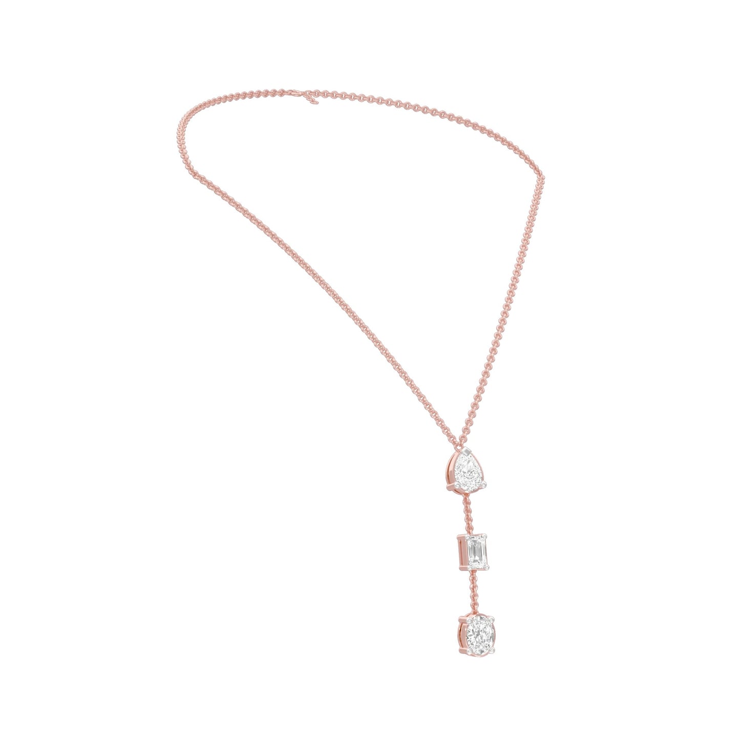 Modern Empress Diamond Necklace 18 KT / Rose Gold