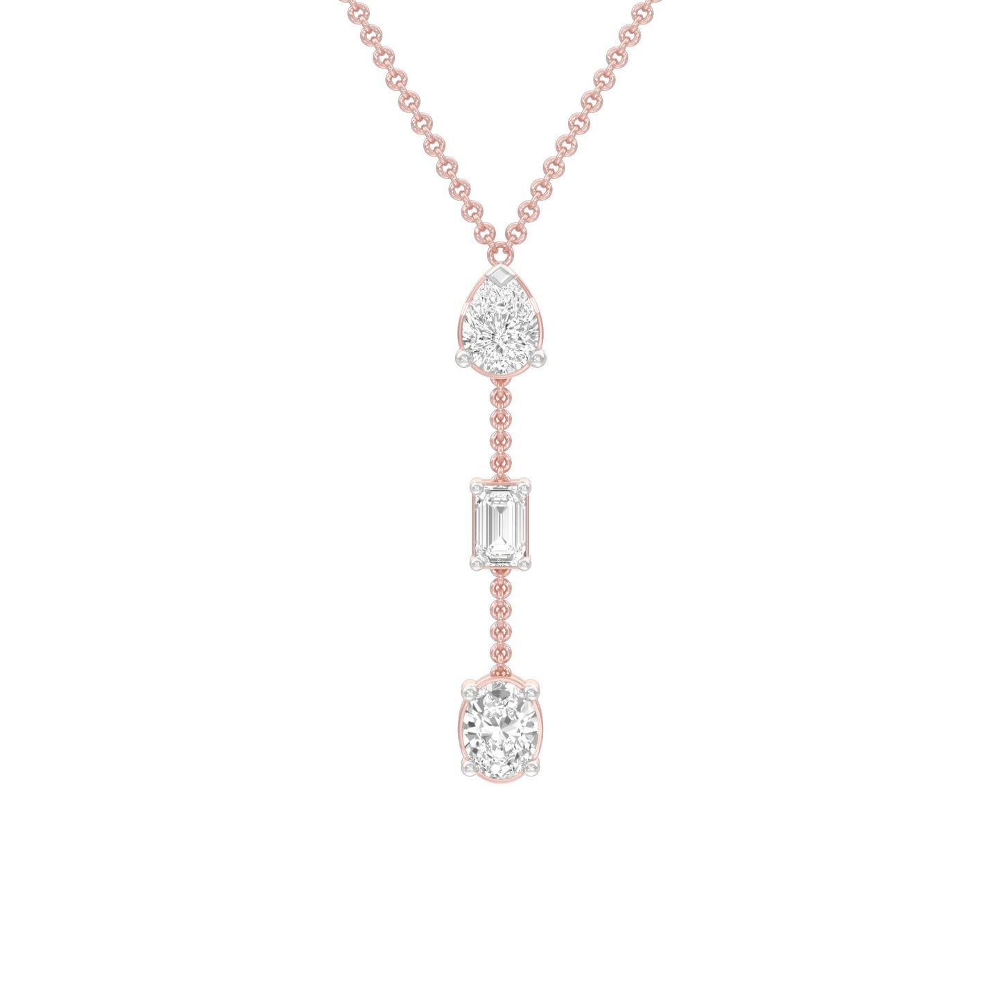 Modern Empress Diamond Necklace 18 KT / Rose Gold
