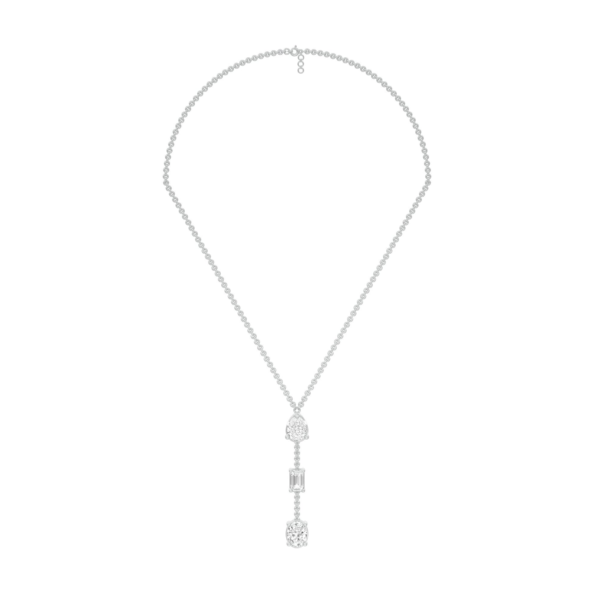 Modern Empress Diamond Necklace 18 KT / White Gold