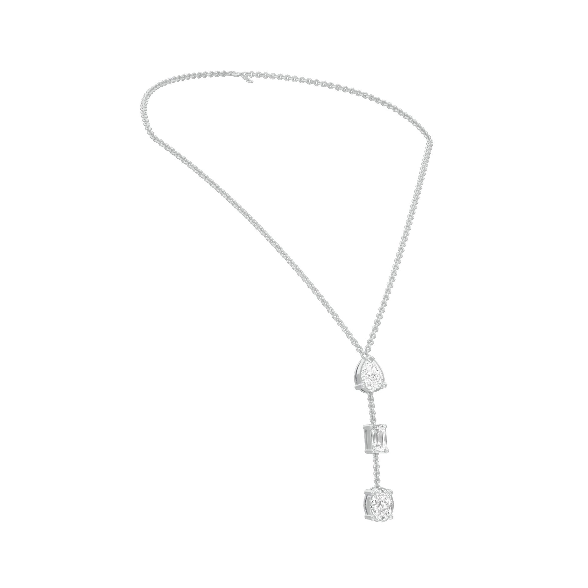 Modern Empress Diamond Necklace 18 KT / White Gold