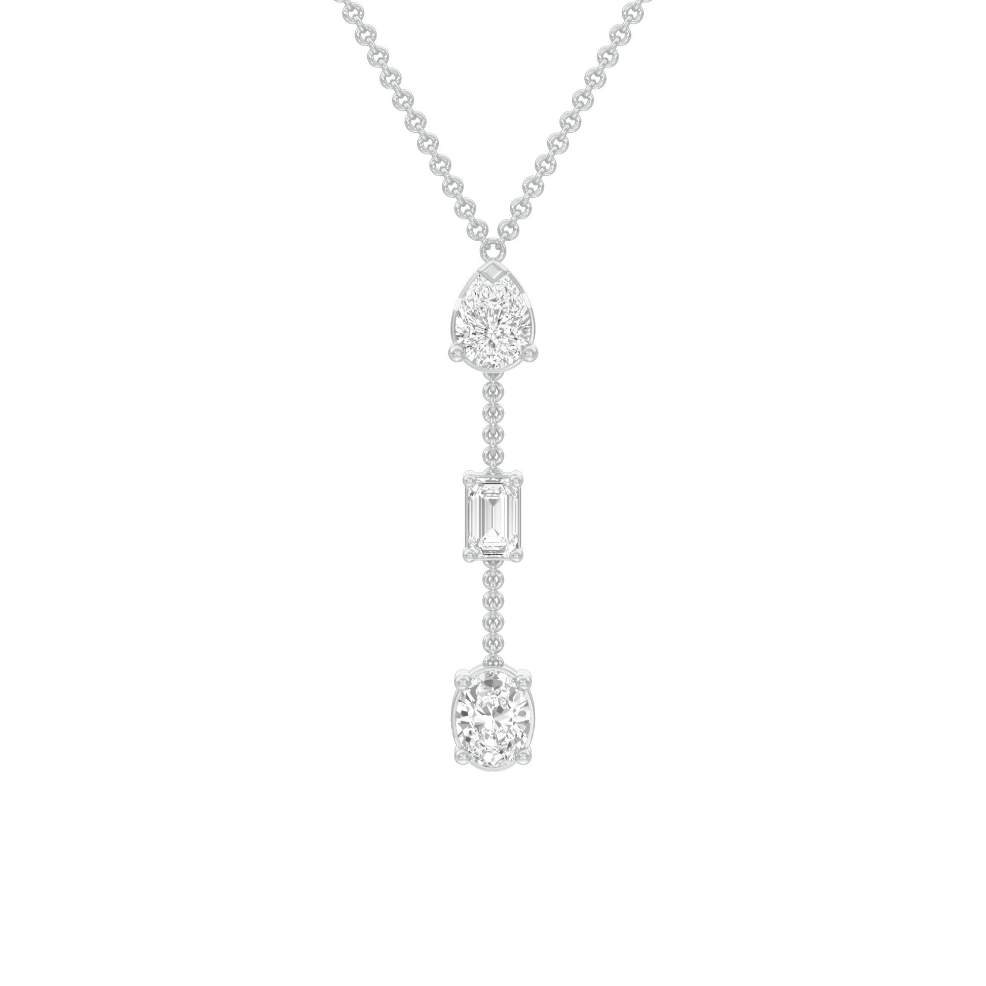 Modern Empress Diamond Necklace 18 KT / White Gold