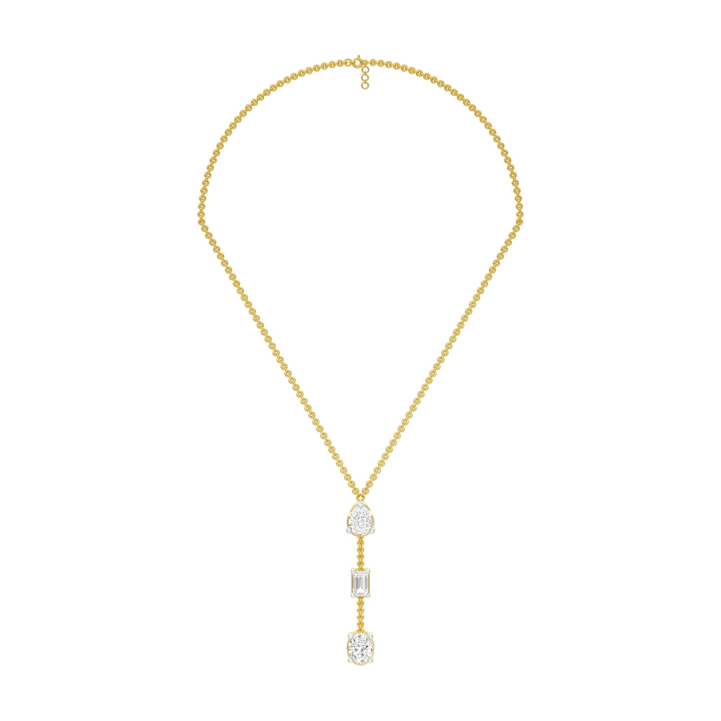 Modern Empress Diamond Necklace 18 KT / Yellow Gold