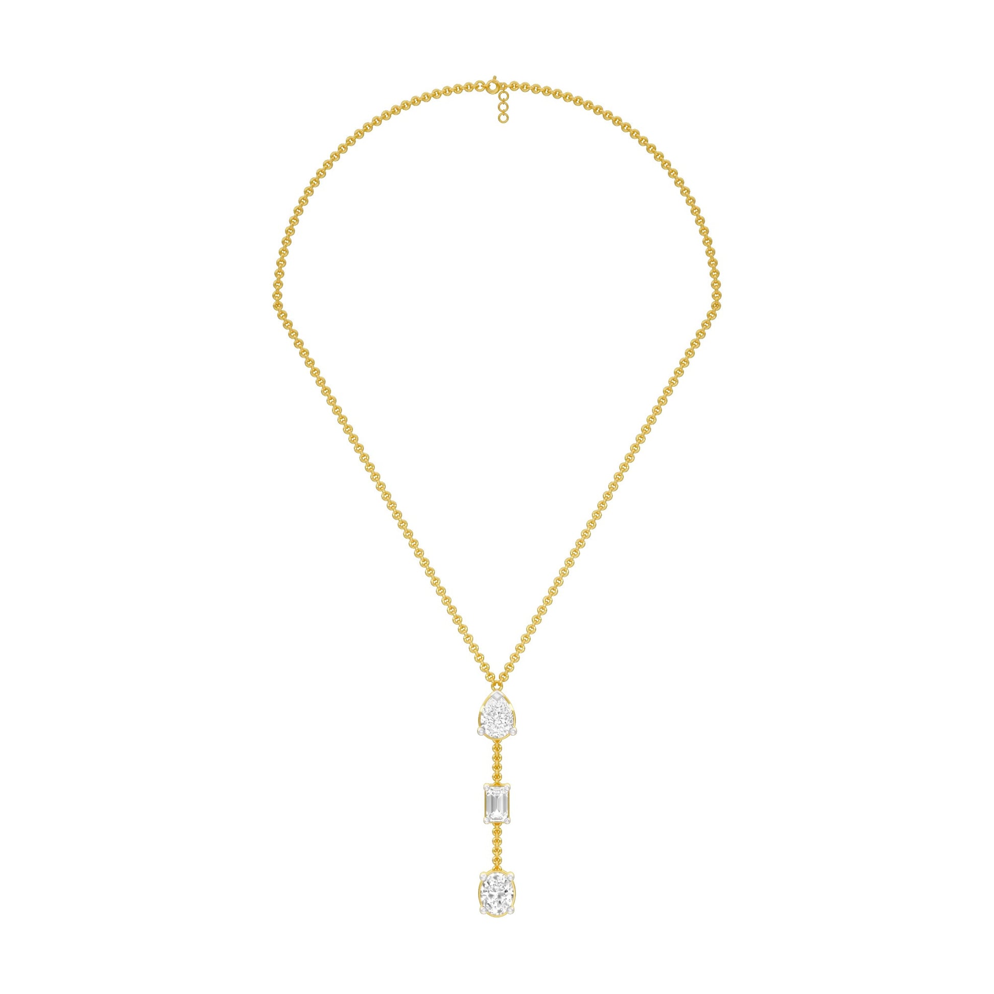 Modern Empress Diamond Necklace 18 KT / Yellow Gold