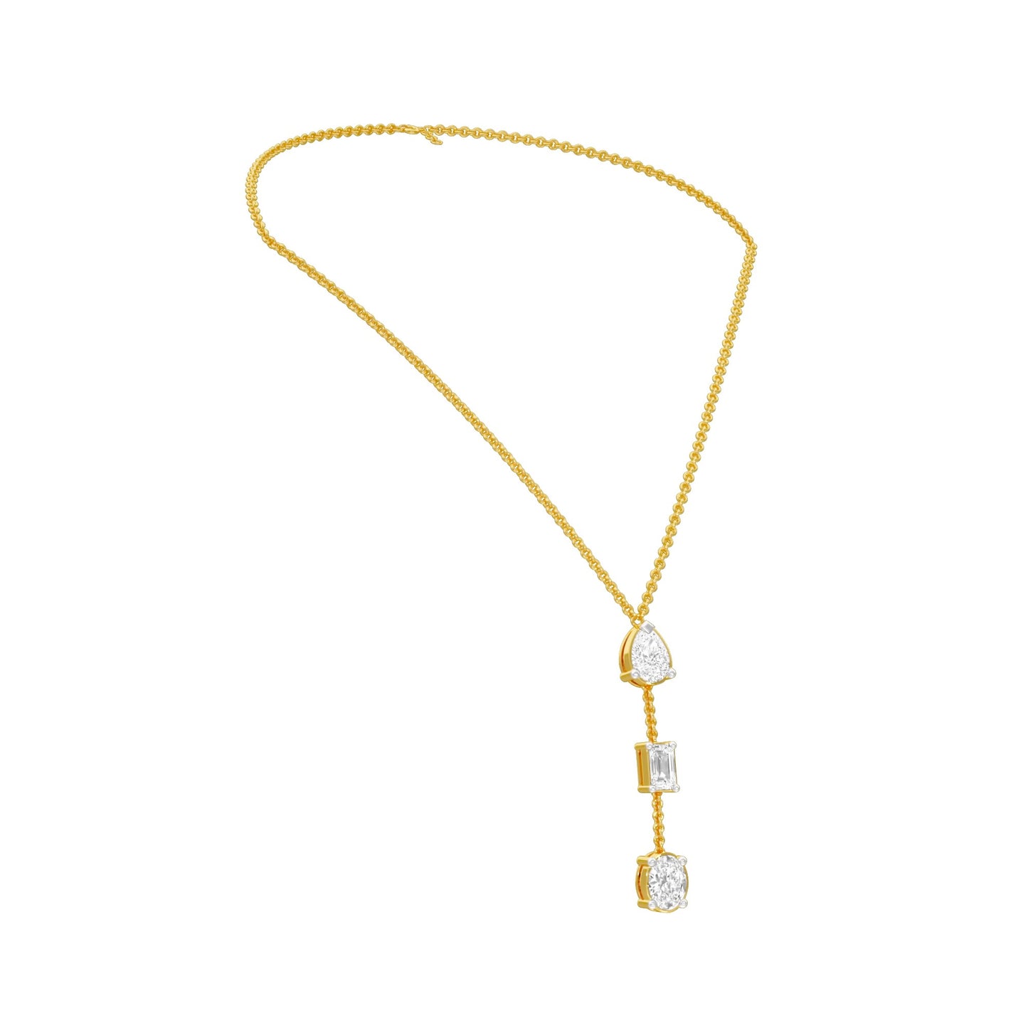 Modern Empress Diamond Necklace 18 KT / Yellow Gold