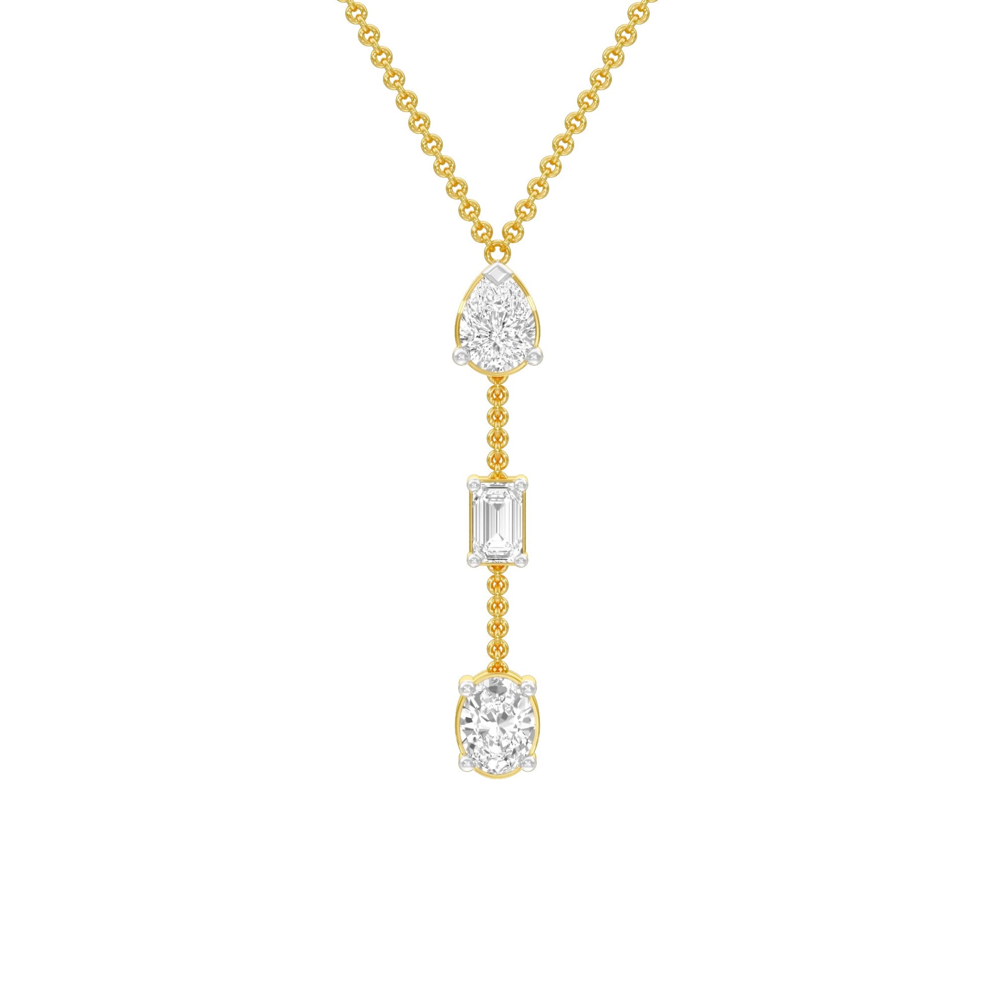 Modern Empress Diamond Necklace 18 KT / Yellow Gold
