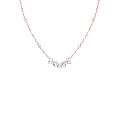 Uneven Clusters Diamond Necklace