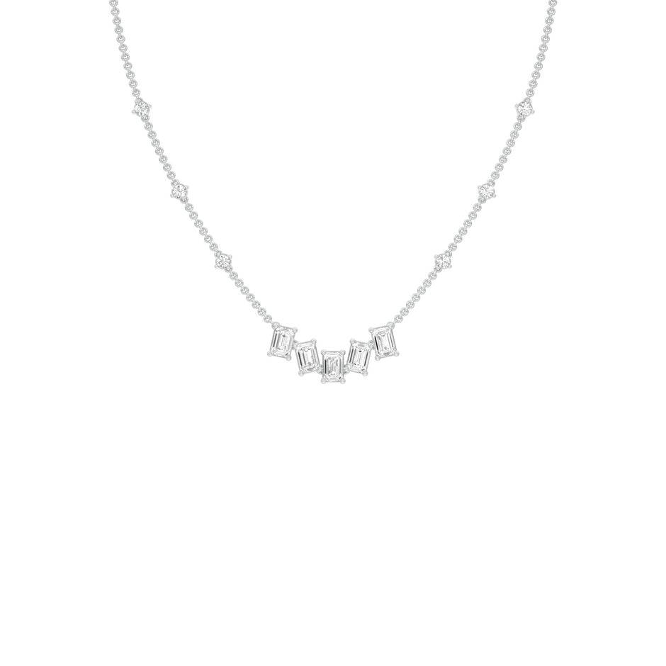 Uneven Clusters Diamond Necklace