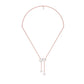Dangling Drops Y Diamond Necklace 18 KT / Rose Gold