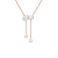 Dangling Drops Y Diamond Necklace 18 KT / Rose Gold