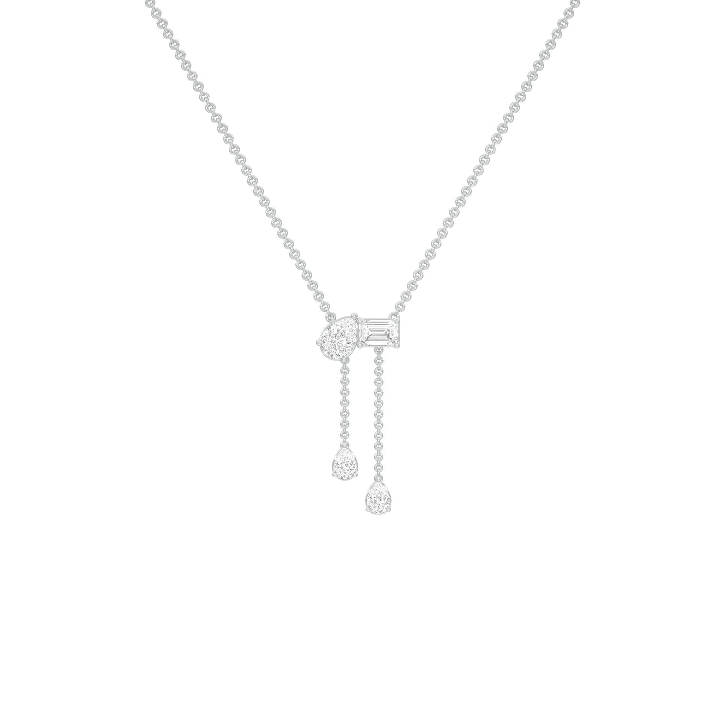 Dangling Drops Y Diamond Necklace
