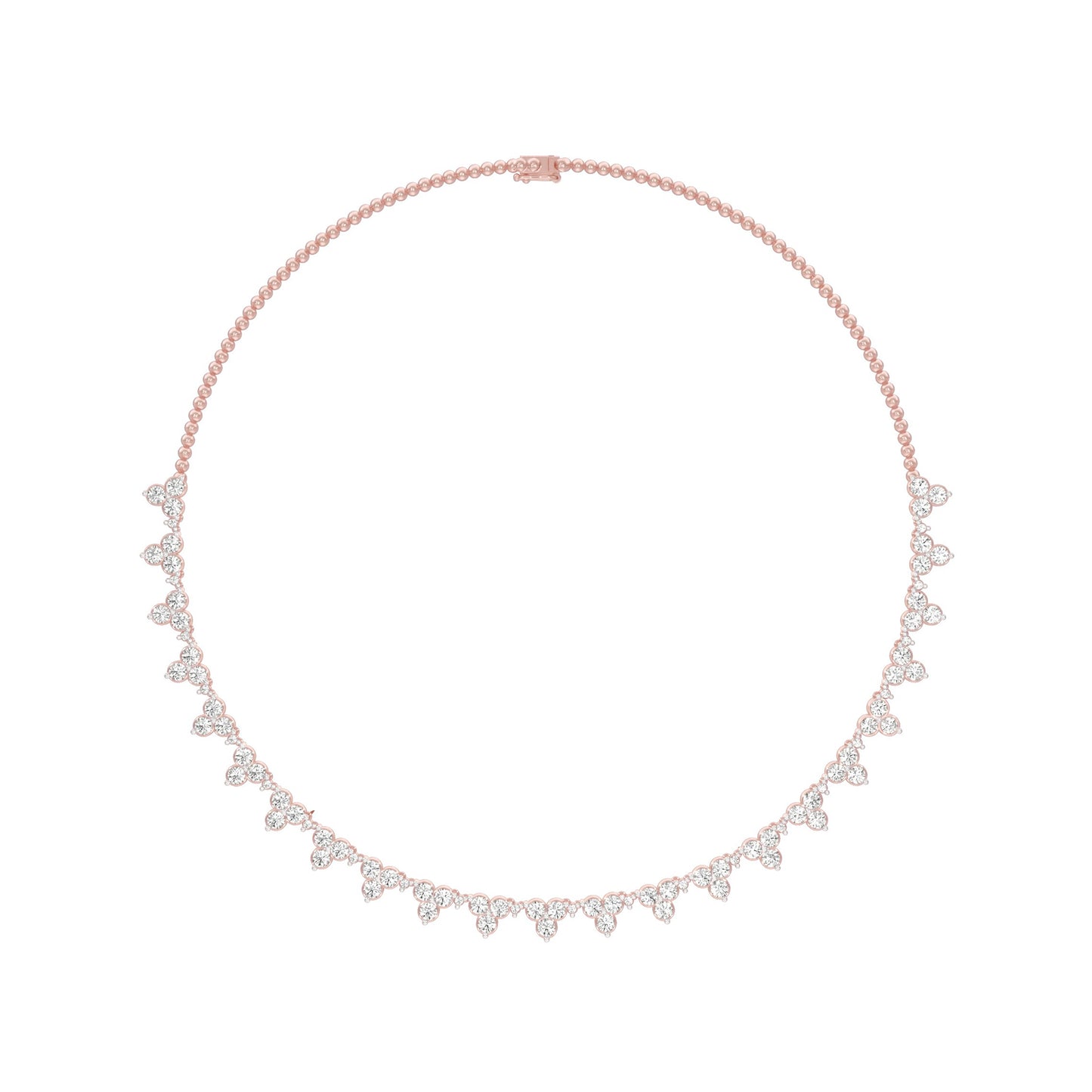 Triangle Shaped Brilliant Diamond Necklace