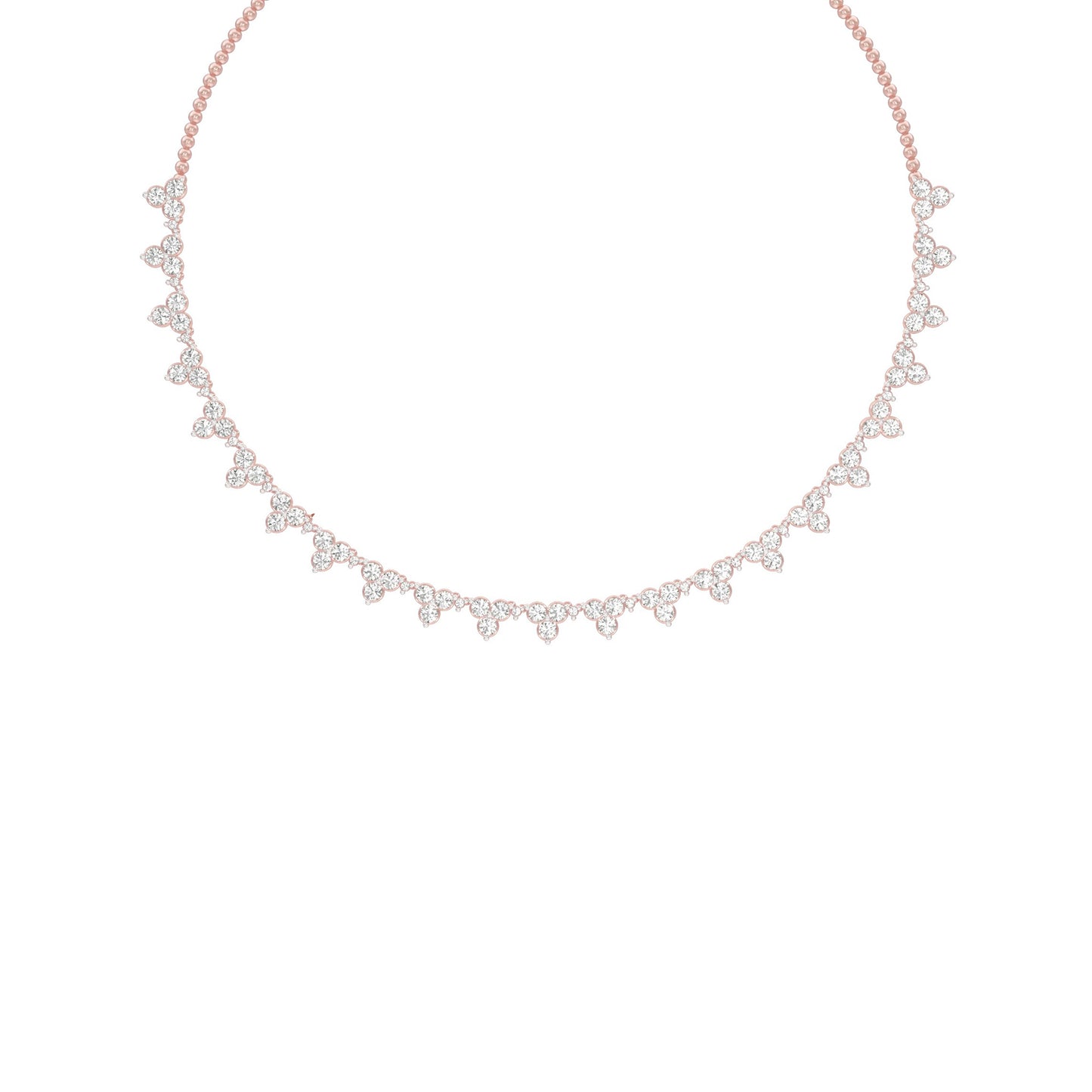 Triangle Shaped Brilliant Diamond Necklace