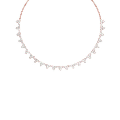 Triangle Shaped Brilliant Diamond Necklace