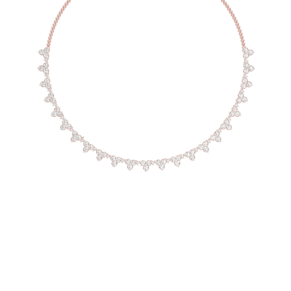 Triangle Shaped Brilliant Diamond Necklace