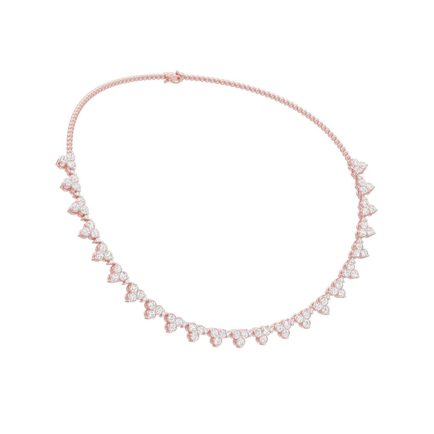 Triangle Shaped Brilliant Diamond Necklace